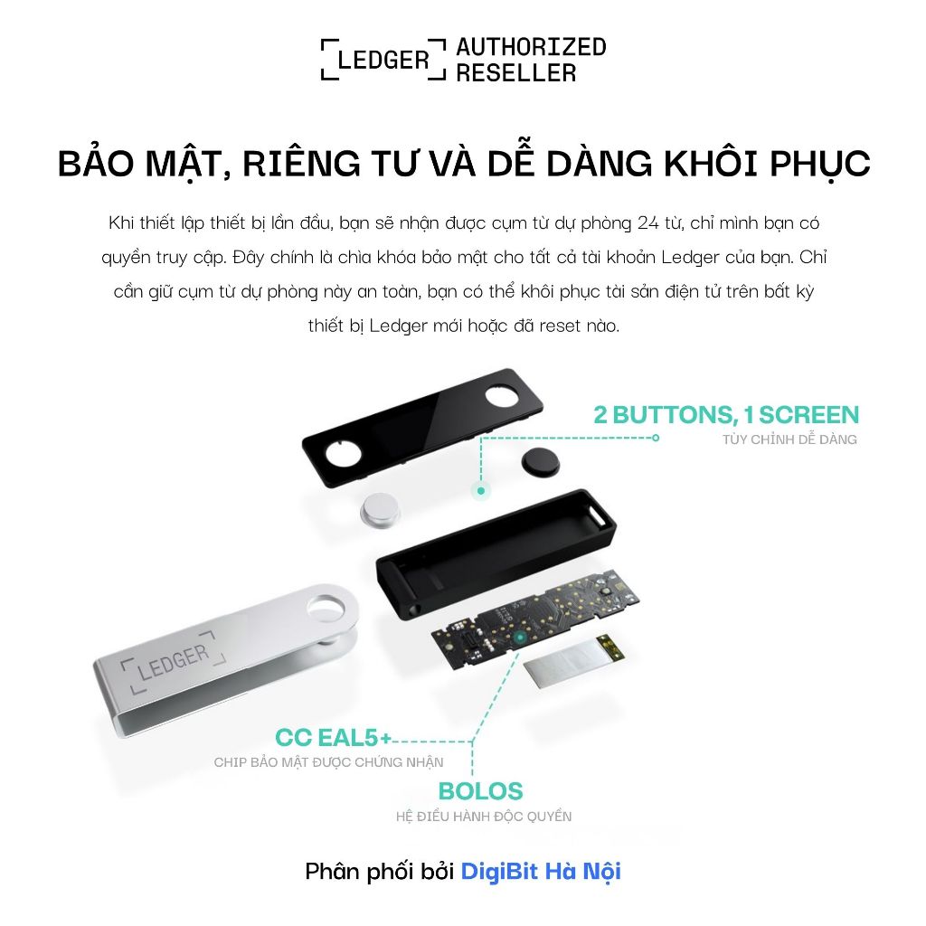 [Đại Lý Ủy Quyền] Ví lạnh Ledger Nano X | BigBuy360 - bigbuy360.vn