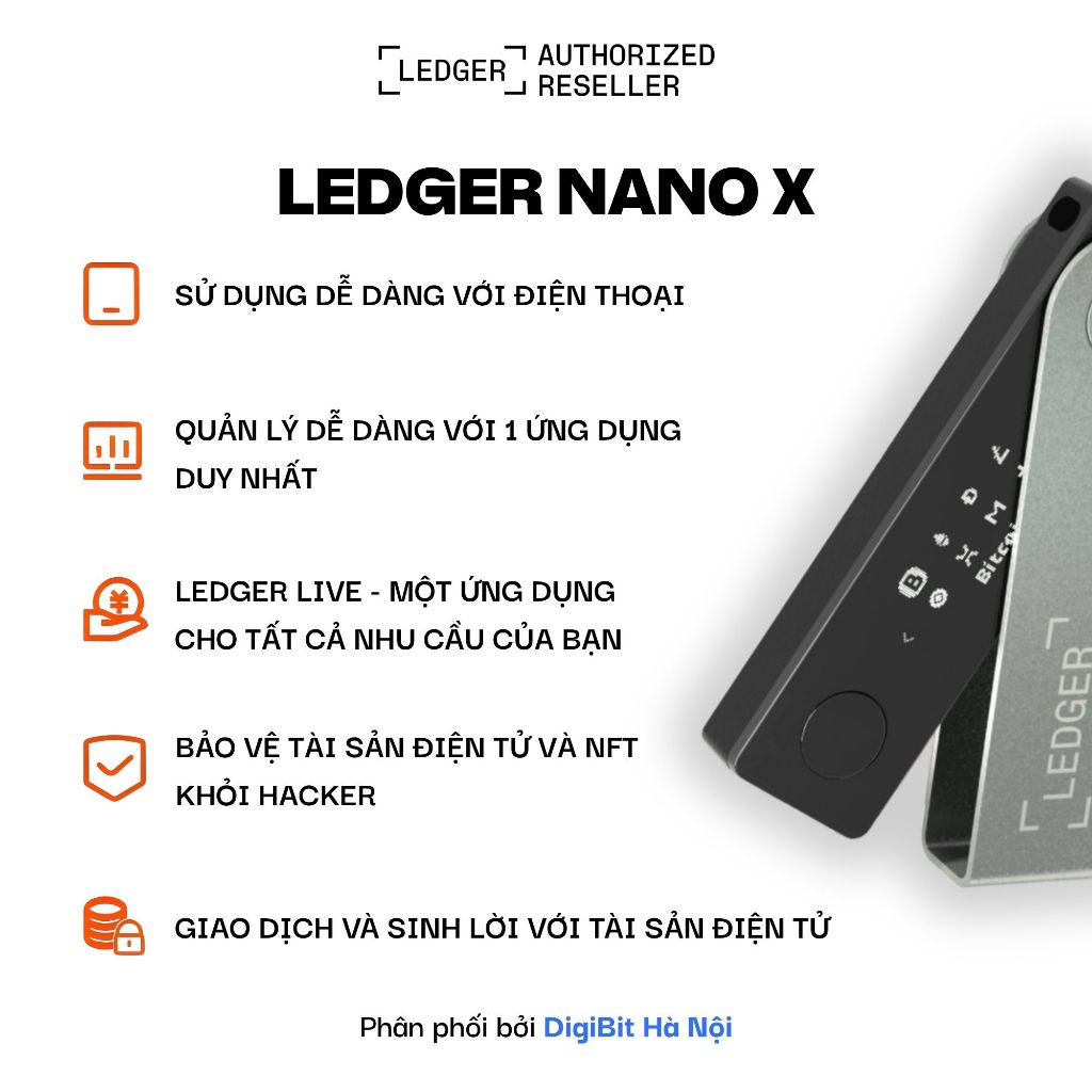 [Đại Lý Ủy Quyền] Ví lạnh Ledger Nano X | BigBuy360 - bigbuy360.vn