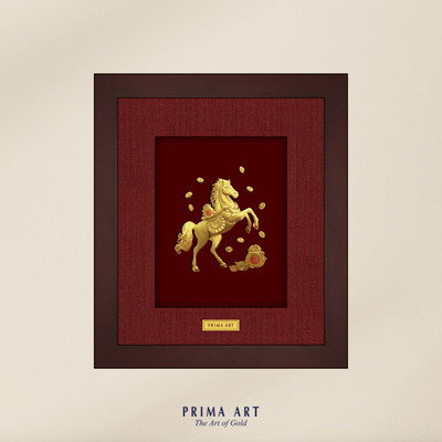 Tranh treo tường Mỹ Nghệ Phủ Vàng 24K PRIMA ART Bính Ngọ 2026 Size 25x29 VCG-0150-01