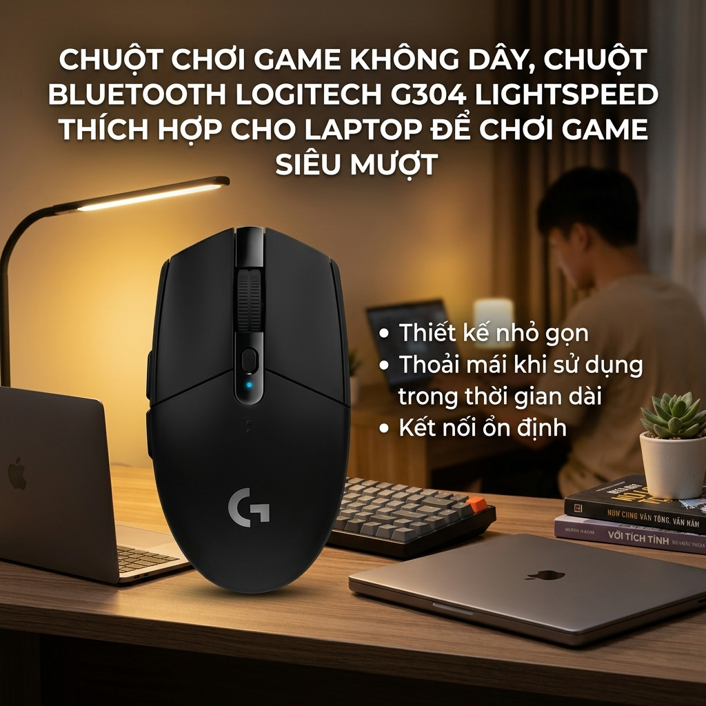 Chuột Không Dây Logitech G304 Hero Sensor, Tốc Độ 1ms, Gaming Chuẩn Esports