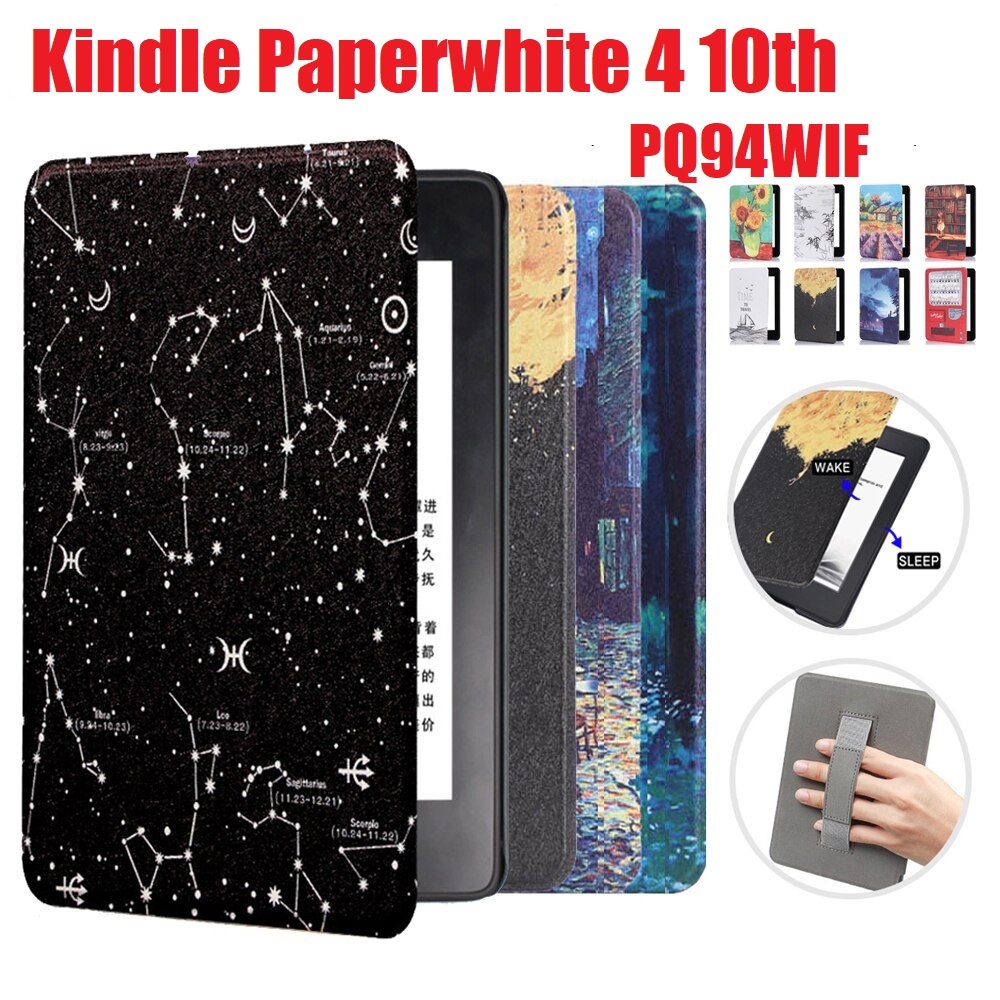 Bao Da có đai xỏ ngón Cover Kindle Paperwhite 10th (KPW4), Kindle Paperwhite 4 (Kindle Paperwhite 10