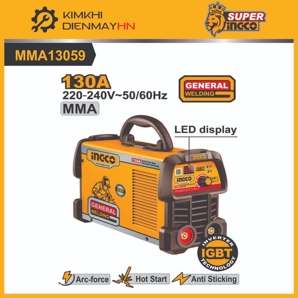 Máy hàn điện tử 130A Ingco ING-MMA13059, ING-MMA13028, ING-MMA1302
