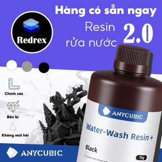 ANYCUBIC Nhựa Rửa Nước 2.0 1L Resin– Rửa Bằng Nước, Ít Mùi, Độ Chính Xác Cao Cho In 3D LCD/DLP