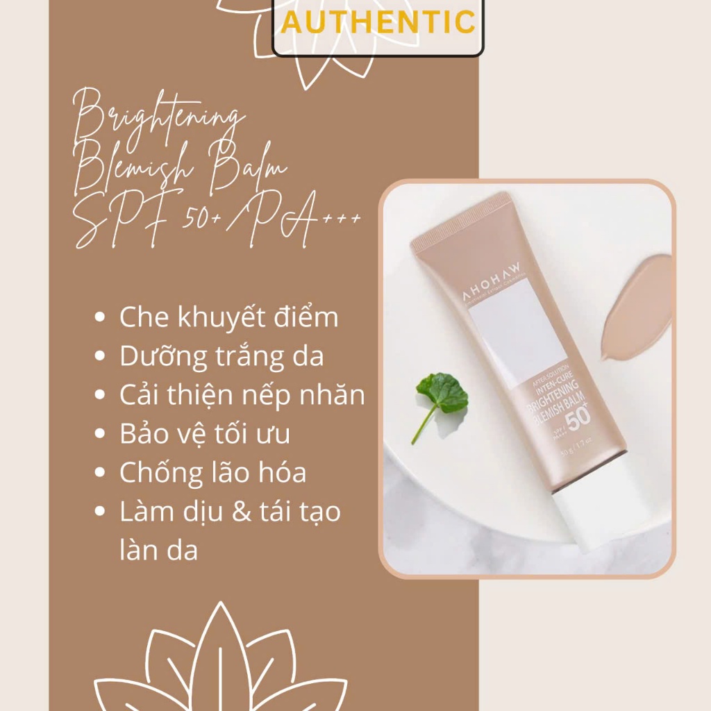 Kem Chống Nắng Phổ Rộng AHOHWA Mild Sun Cream SPF50+ PA++++ Tuýp 50g