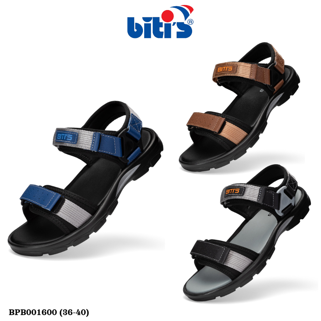 BITI'S | Sandal học sinh size 36-40 Quai hậu unisex quai vải khóa dán ôm chân đế PU nhẹ êm BPB001600