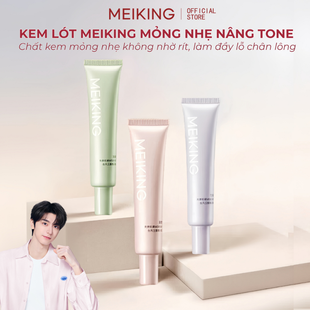 Kem lót trang điểm MEIKING color correcting primer, giúp che khuyết điểm cho da, giúp da trông sáng 