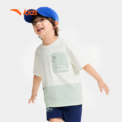 Anta Kids Áo Thun Ngắn Tay Thời Trang Bé Trai 3526C9105