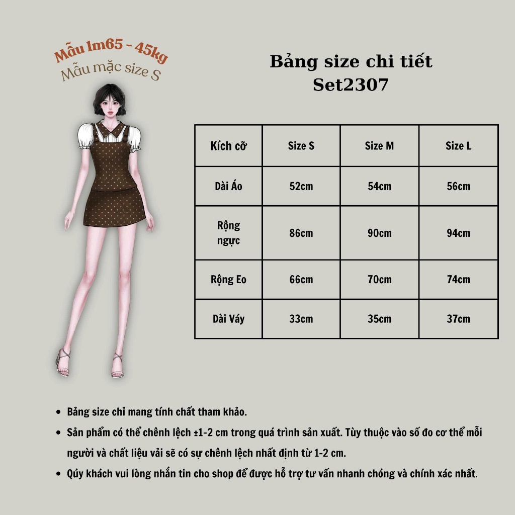 Set Đồ Nữ Áo Sơ Mi Tay Bồng Kèm Chân Váy A Họa Tiết Xinh Xắn Style Hàn Quốc Đi Chơi Mùa Hè 247Store | BigBuy360 - bigbuy360.vn