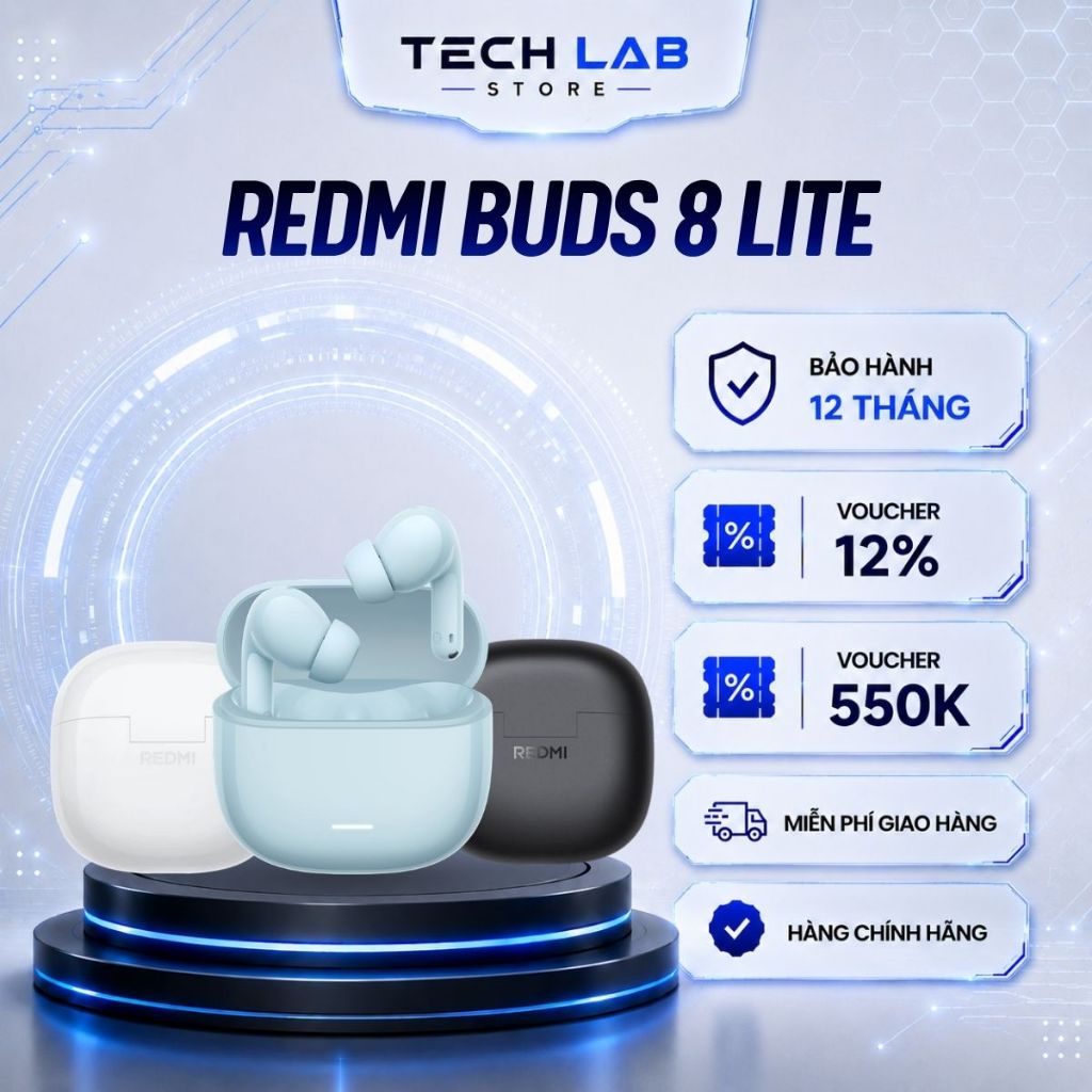 Tai nghe bluetooth XIAOMI Redmi Buds 8 Lite pin tới 8 giờ - Bảo hành 12 Tháng | BigBuy360 - bigbuy360.vn