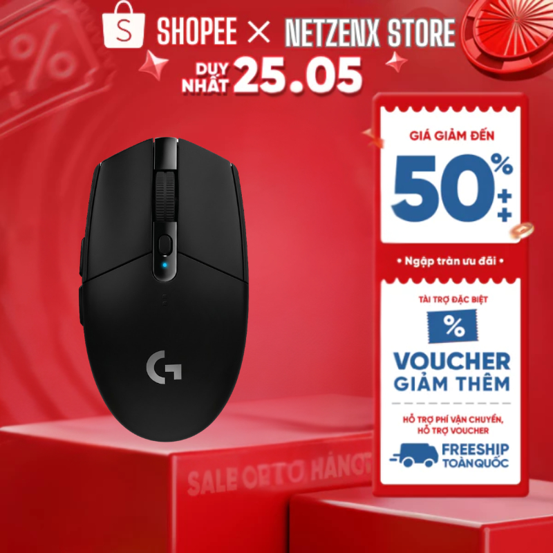 Chuột Chơi Game Không Dây G304 Logitech, Hero Sensor, Lưu 5 Mức DPI