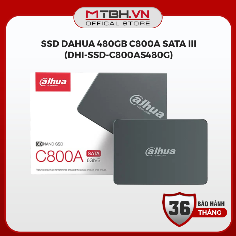 Ổ Cứng SSD Dahua 480GB C800A SATA III 2.5 Inch - Tăng Tốc Máy Tính Laptop Chính Hãng