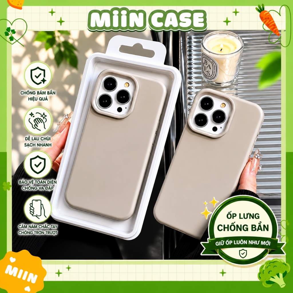 Ốp Lưng iPhone TPU Mềm Chống Bẩn Lót Nhung, Bảo Vệ Camera - iP 7/8/X/XS/XR/11/12/13/14/15/16/17/Mini/Plus/Pro/Max/Air