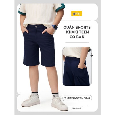 Quần Shorts Kaki Teen Cơ Bản TRA TCCS26S001