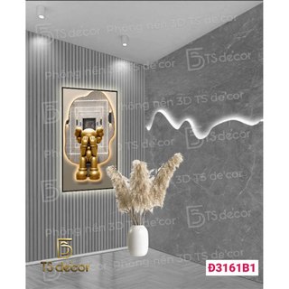 Background livestream 3D 5D cao cấp TS Decor, phông livestream hiện đại có chiều sâu, decor studio sang trọng