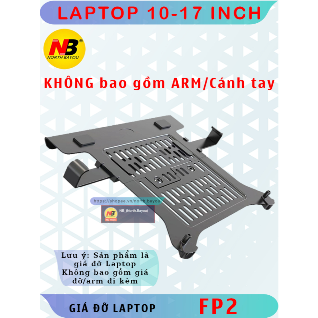 FP2 - Giá Đỡ Laptop, Giá đỡ Macbook, [Màn hình 10- 17 inch] ] #Arm Laptop #Giá treo laptop