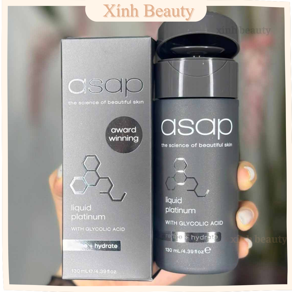 (Công ty) Nước thần Asap Liquid Platinum 130ml - Dưỡng ẩm, tái tạo, thu nhỏ lỗ chân lông & làm sáng 