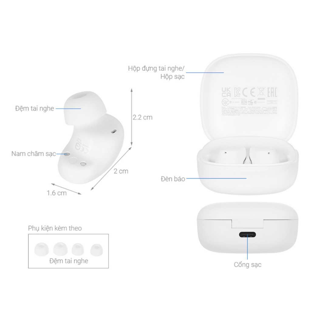 Tai nghe bluetooth XIAOMI Redmi Buds 6 Play pin tới 7.5 giờ - Bảo hành 12 Tháng | BigBuy360 - bigbuy360.vn