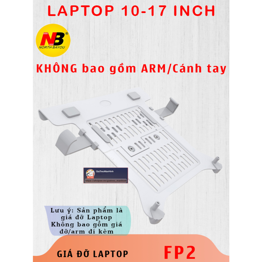 EP15 Fp2 Giá đỡ Laptop - Giá treo Laptop gắn arm - Arm Laptop 14 Inch - 21 Inch [Cao cấp hơn #Fp2]