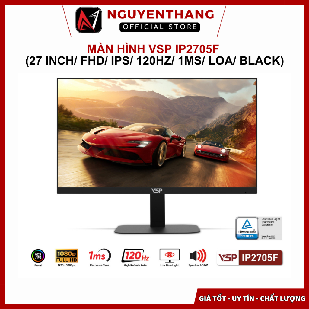 Màn hình VSP IP2705F (27 inch/ FHD/ IPS/ 120Hz/ 1ms/ Loa/ Black)