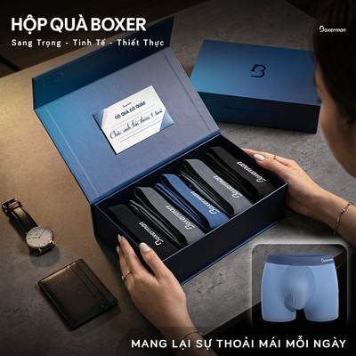 Combo 3 Quần lót nam boxer Profit 2.0 BOXERMAN - Quà tặng quần sịp nam co giãn 4 chiều, thấm hút kháng khuẩn