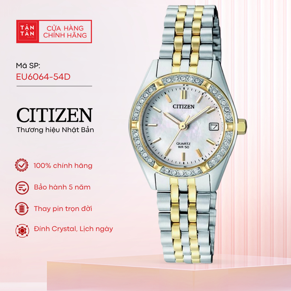 Đồng Hồ Nữ Citizen  EU6064-54D Quartz 26mm - Đồng Hồ Tân Tân