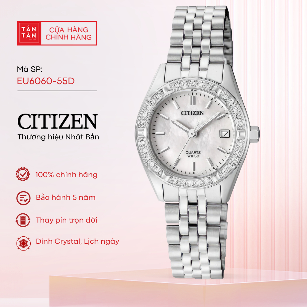 Đồng Hồ Nữ Citizen  EU6060-55D Quartz 26mm - Đồng Hồ Tân Tân