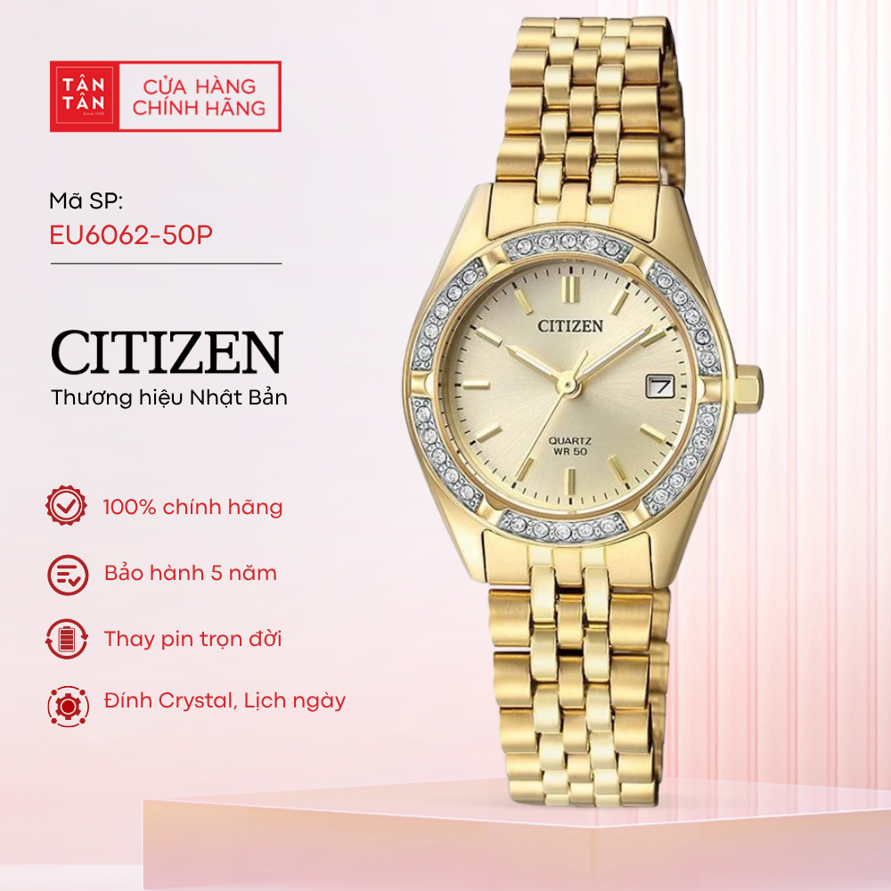 Đồng Hồ Nữ Citizen EU6062-50P Quartz 26mm - Đồng Hồ Tân Tân