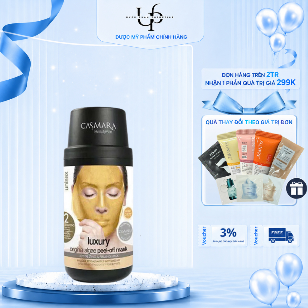 [CôngTy] CASMARA Luxury Purifying Original Algae Peel-Off Mask – Mặt Nạ Vàng Peel-Off Dưỡng Da 50ml