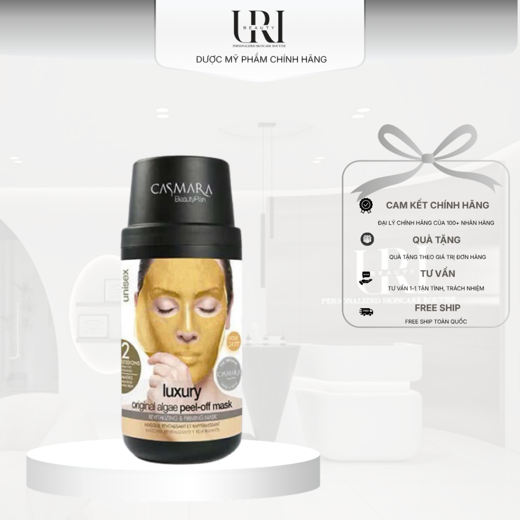 [CôngTy] CASMARA Luxury Purifying Original Algae Peel-Off Mask – Mặt Nạ Vàng Peel-Off Dưỡng Da 50ml