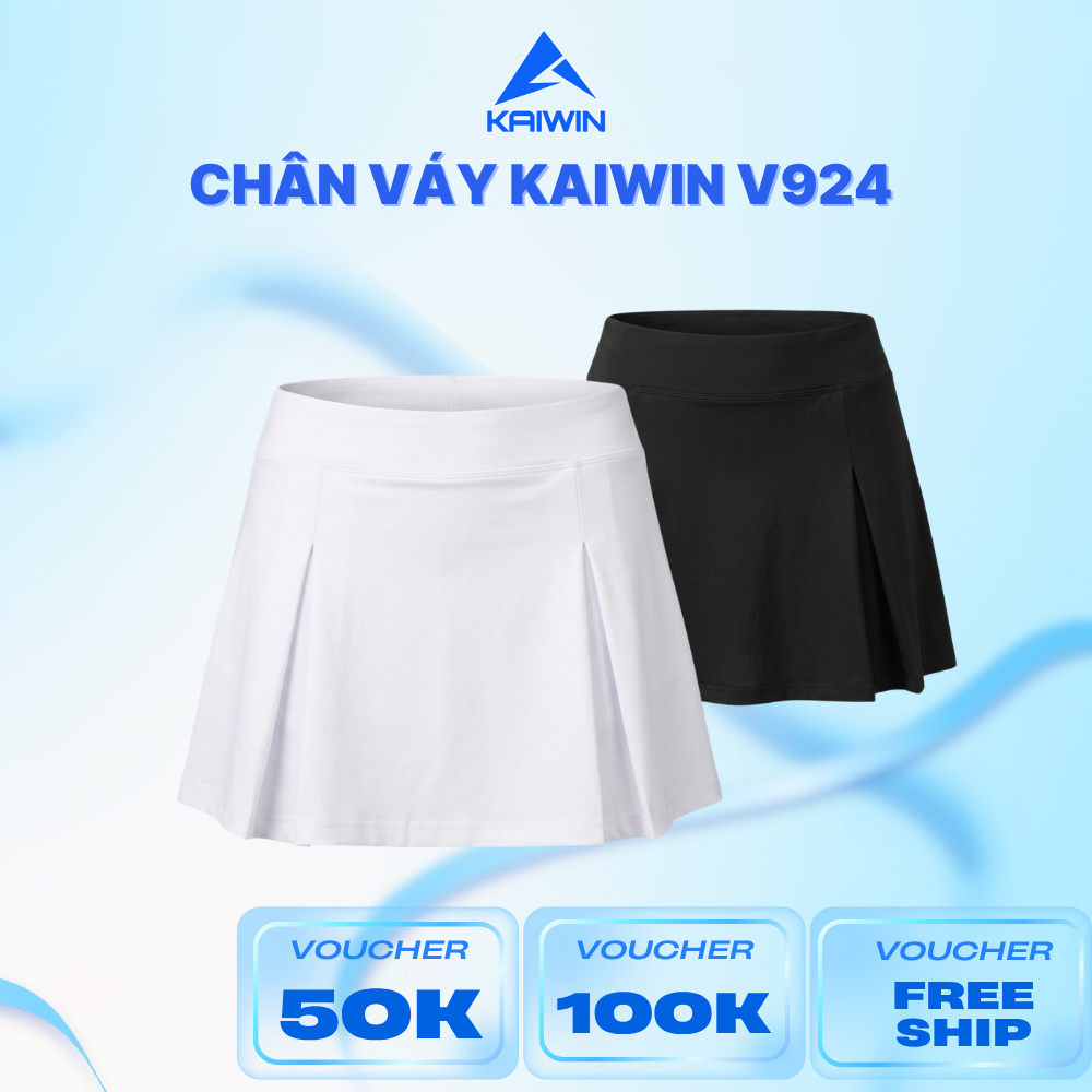 Quần Váy Thể Thao Nữ KAIWIN V924 Chính Hãng, Chân váy Pickleball Tennis KAIWIN Có Sẵn Quần Bảo Hộ Th