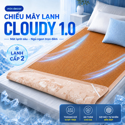Chiếu Mây Lạnh Điều Hoà Cloudy 1.0 Mịn Decor bản 2026, Chiếu Mây Điều Hoà Mùa Hè Thoáng Mát