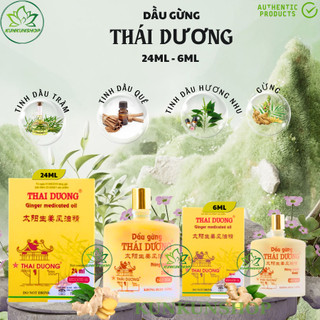 dầu gừng thái dương 6ml - dầu gió gừng 24ml