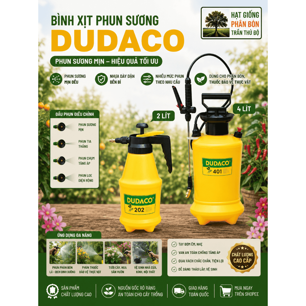 ( GIAO TRONG 2H ) BÌNH XỊT DUDACO 4L