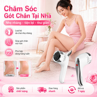 Máy Chà Gót Chân Điện, Hút Bụi Tự Động, Chống Nước, 3 Đầu Mài, Chăm Sóc Chân Tại Nhà