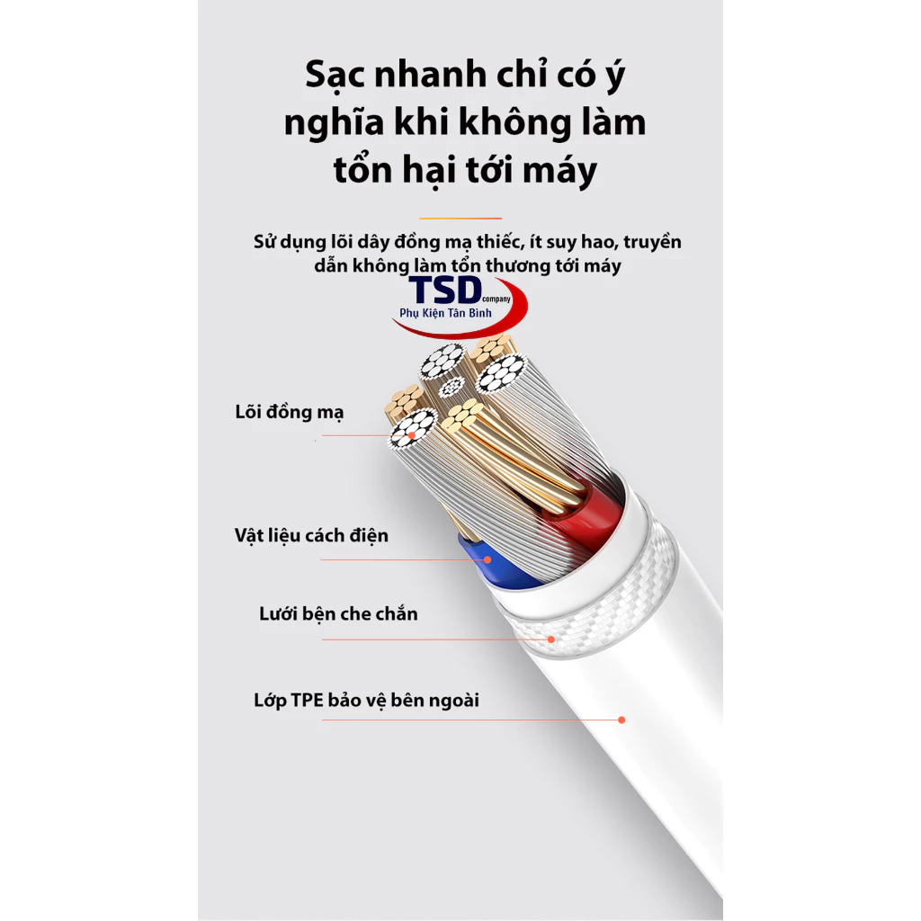 Cáp sạc pisen pd100 typec ra lightning