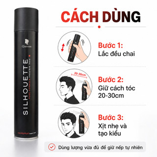 Gôm Xịt Tóc Nam Silhouette 420ml Tạo Kiểu Giữ Nếp Tóc Nam Nữ Chuẩn Salon