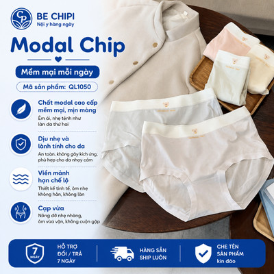 Quần Lót Nữ Modal Cạp Vừa Mềm Mịn Màu Pastel (47-63kg) QL1050 Nội Y Bechipi