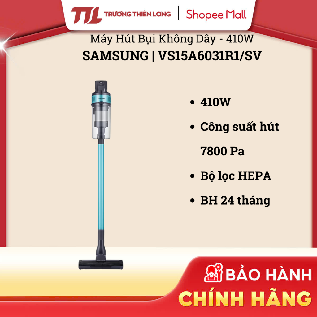 VS15A6031R1 - Máy Hút Bụi Không Dây Samsung Jet 60 150W VS15A6031R1/SV [TOÀN QUỐC]