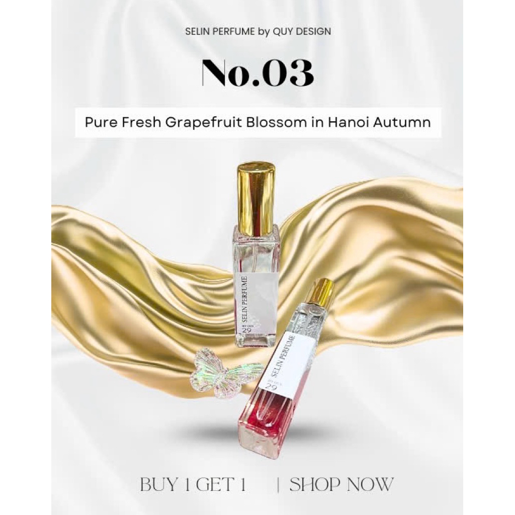 [SELIN PERFUME No.03]- (BUY1GET1)- Best seller Hương hoa bưởi Hà Nội thanh mát sang trọng quyến rũ