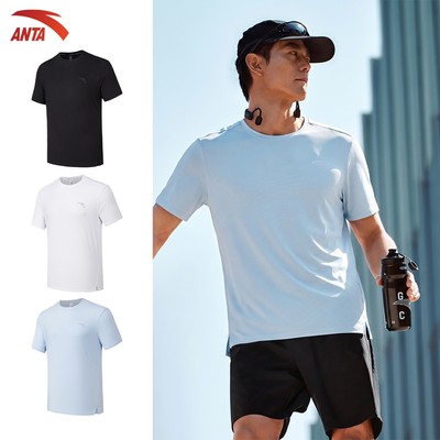 ANTA Áo Thun Thể Thao Nam Quick-Dry Áo Chạy Bộ, Tập Gym Nhanh Khô, Thoáng Khí, Co Giãn Nhẹ 1526B5110