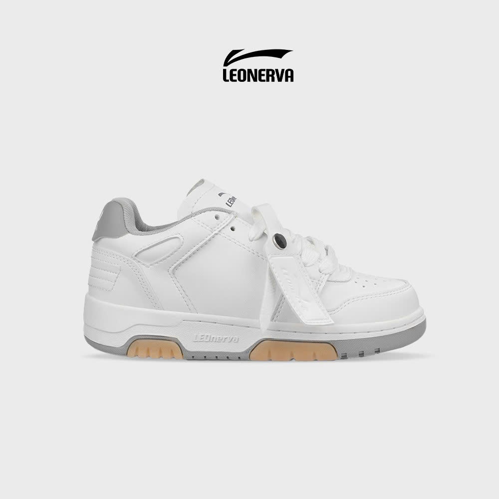 Link Sale (Hàng Lẻ Size) Giày Sneaker Unisex Leonerva 508 VS1 - Trắng Vạch Xám [ Đế Hack Dáng Cao 5c