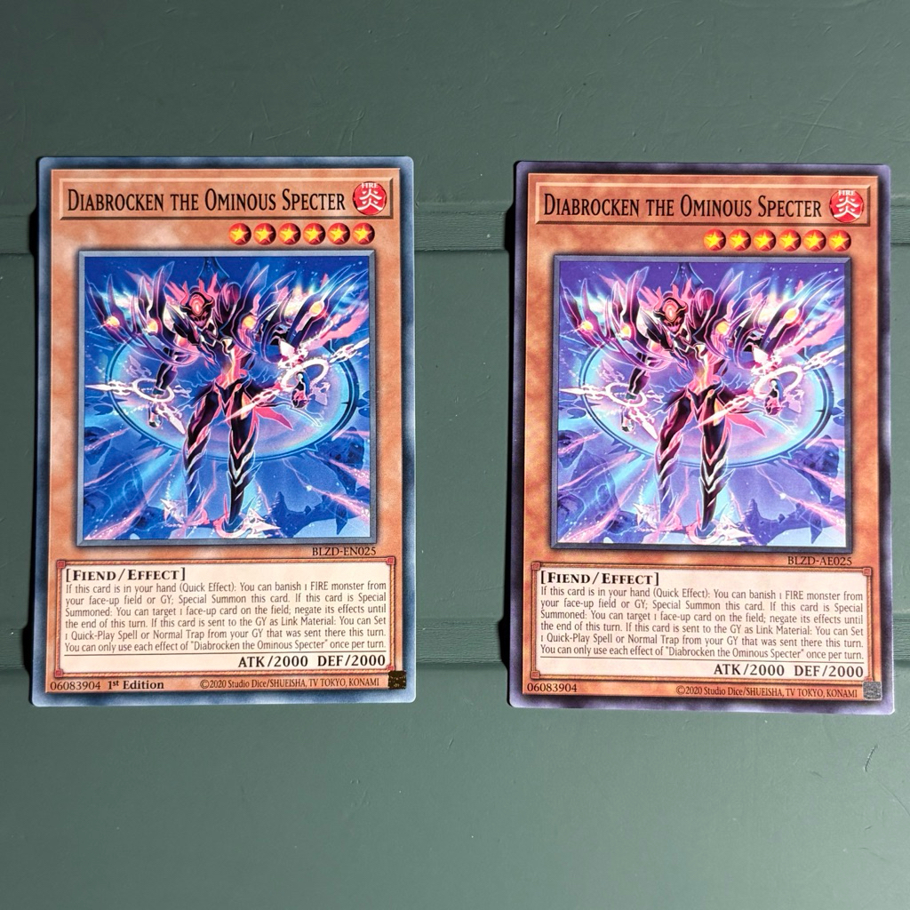 [Yugioh Sky Shop] 1 lá thẻ bài"Diabrocken the Ominous Specter" - BLZD-EN025 - Foil Common - UK chính