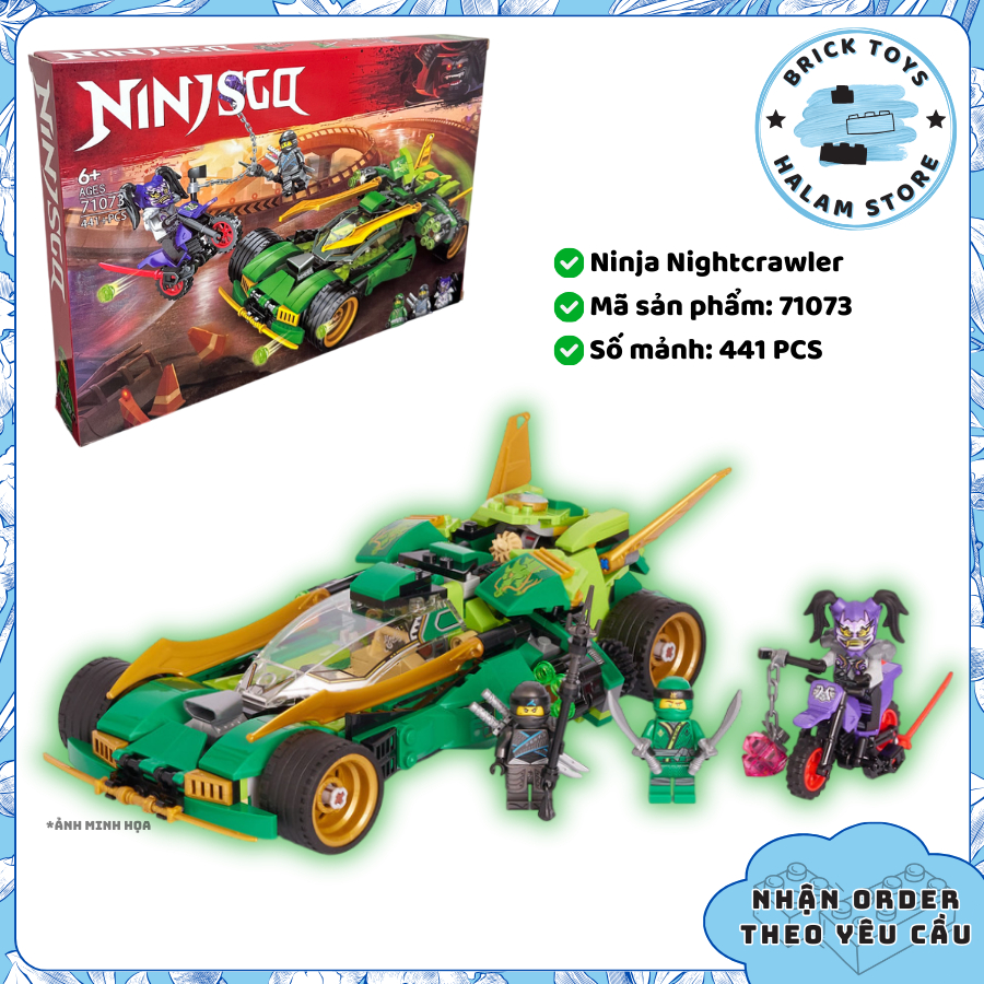[BÁN CHẠY] Mô hình xe đua lắp ráp Ninjago season 8 mã 71073 Xe Đua Của Lloyd