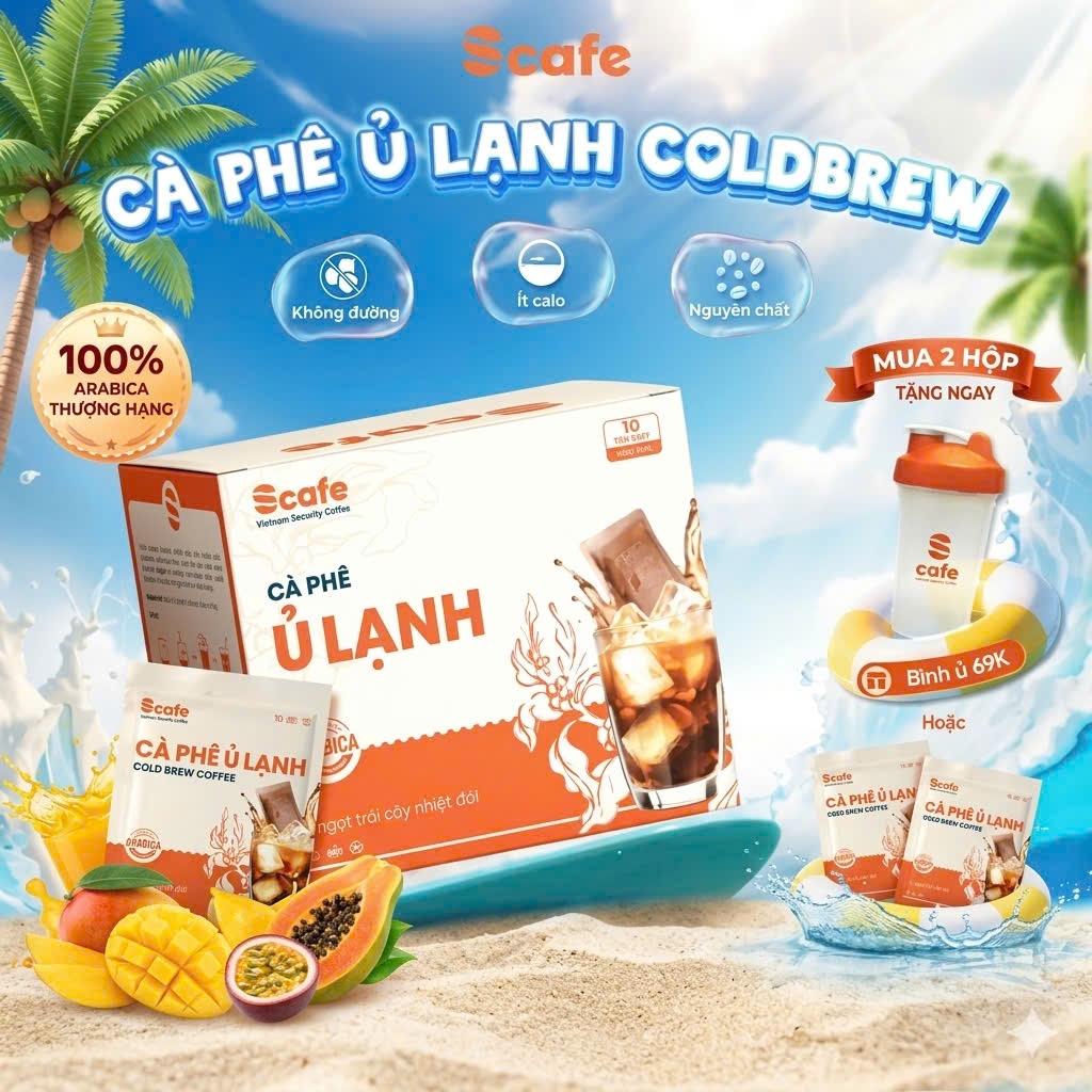 Cà Phê Cold Brew Túi Lọc Hạt Arabica