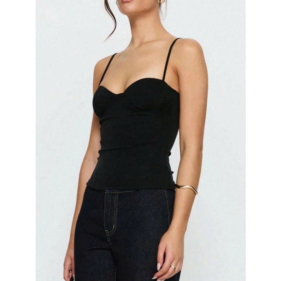 Áo Hai Dây Nữ Trơn Basic Ôm Body Co Giãn Mềm Mát – Áo 2 Dây Sexy Thanh Lịch Mặc Trong Blazer Đi Chơi Hè | BigBuy360 - bigbuy360.vn
