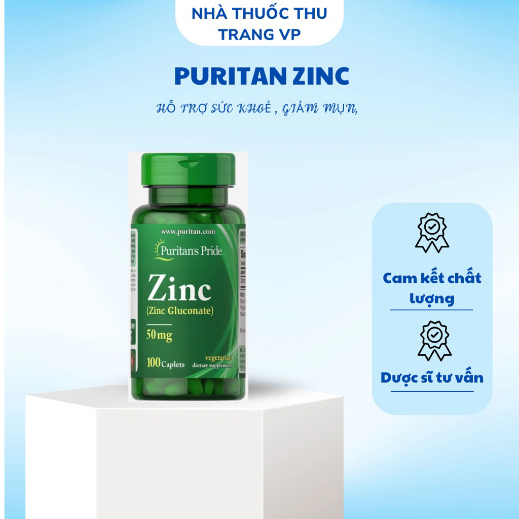 Bill Hãng - Viên Bổ Sung Kẽm, Tăng Đề Kháng Zinc Puritan's Pride