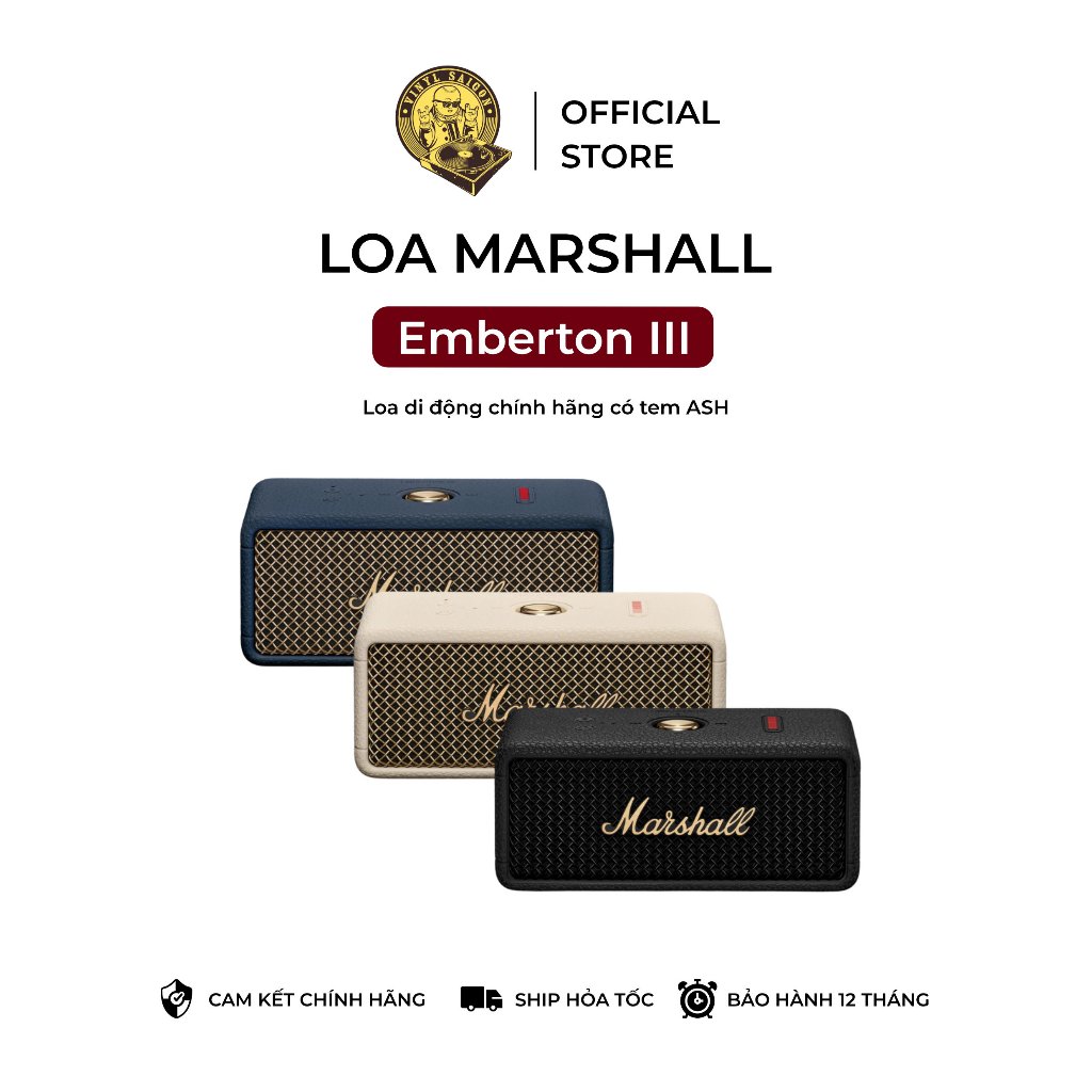 Loa di động Marshall Emberton 3 (III) chính hãng tem ASH | Bảo hành 12 tháng