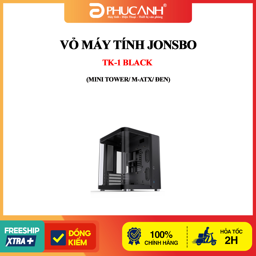 Vỏ máy tính JONSBO TK-1 BLACK (Mini Tower/ M-ATX/ Đen)