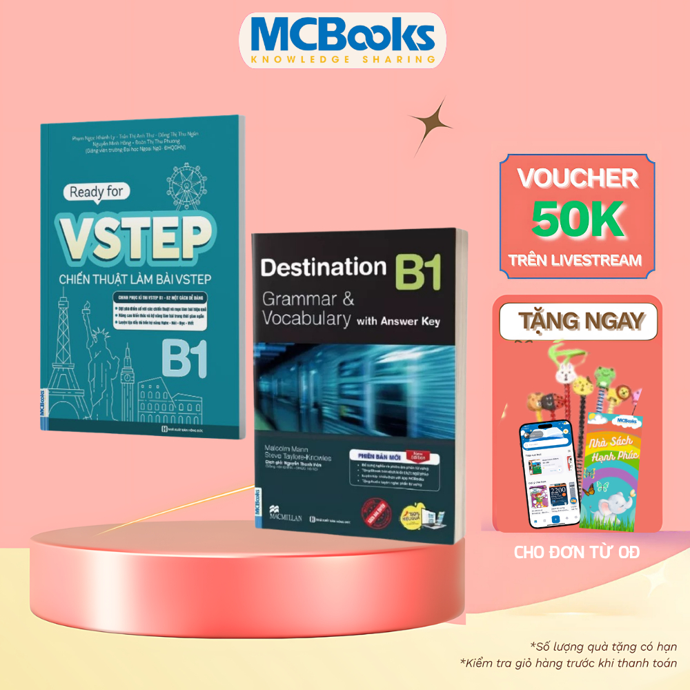 Sách - Combo Luyện thi chứng chỉ Tiếng Anh trình độ B1 - Destination B1 + VSTEP B1