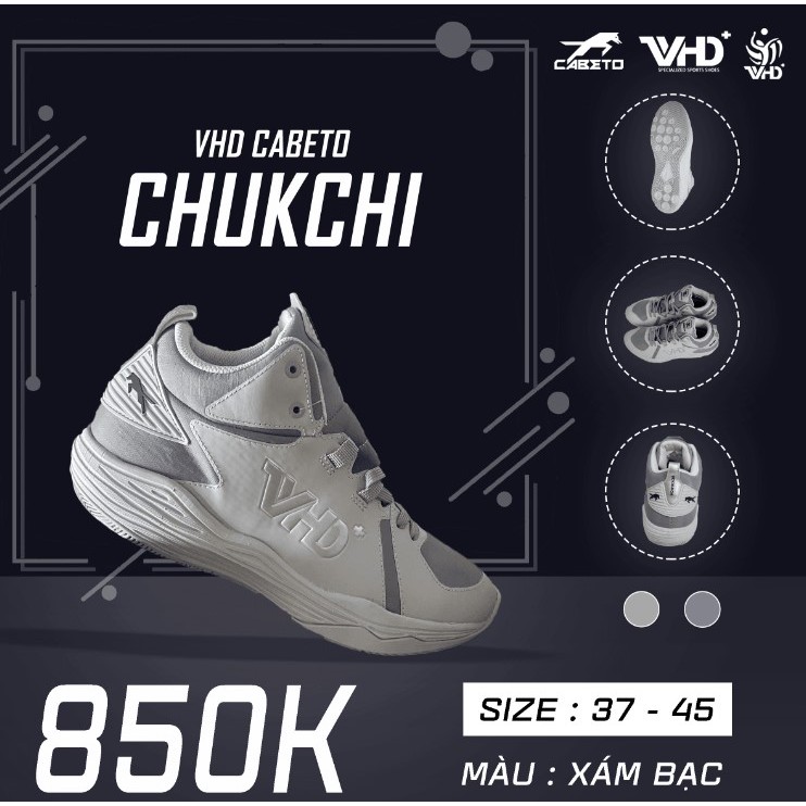 Giày Bóng Chuyền VHD Chukchi Chính Hãng, Cày Bê Tông Không Đau Gối ( Có Tặng Tất VHD)
